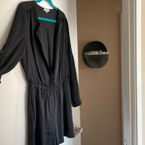 LOFT Black Romper with Pockets